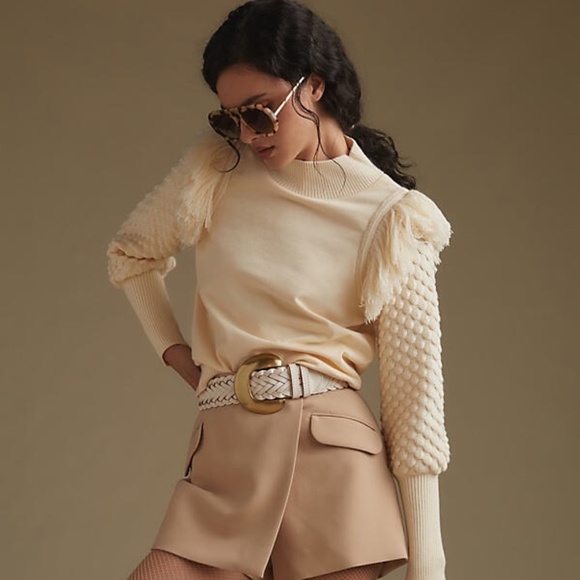 NWT Anthropologie Dolan Fringed Sweater XS - Picture 1 of 5